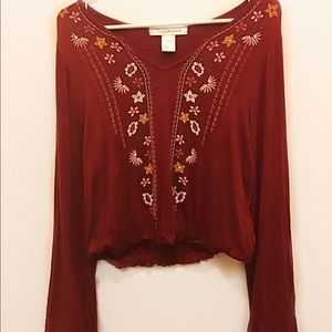 Boho Stretchy Chic floral blouse